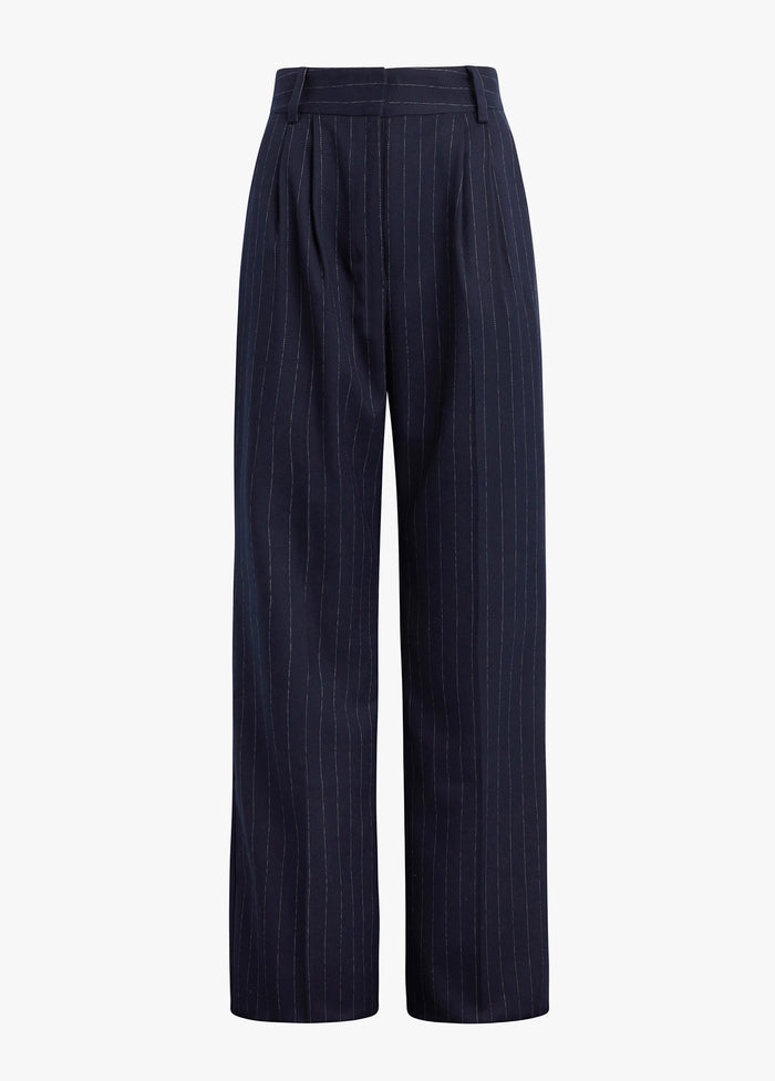 navy pinstripe