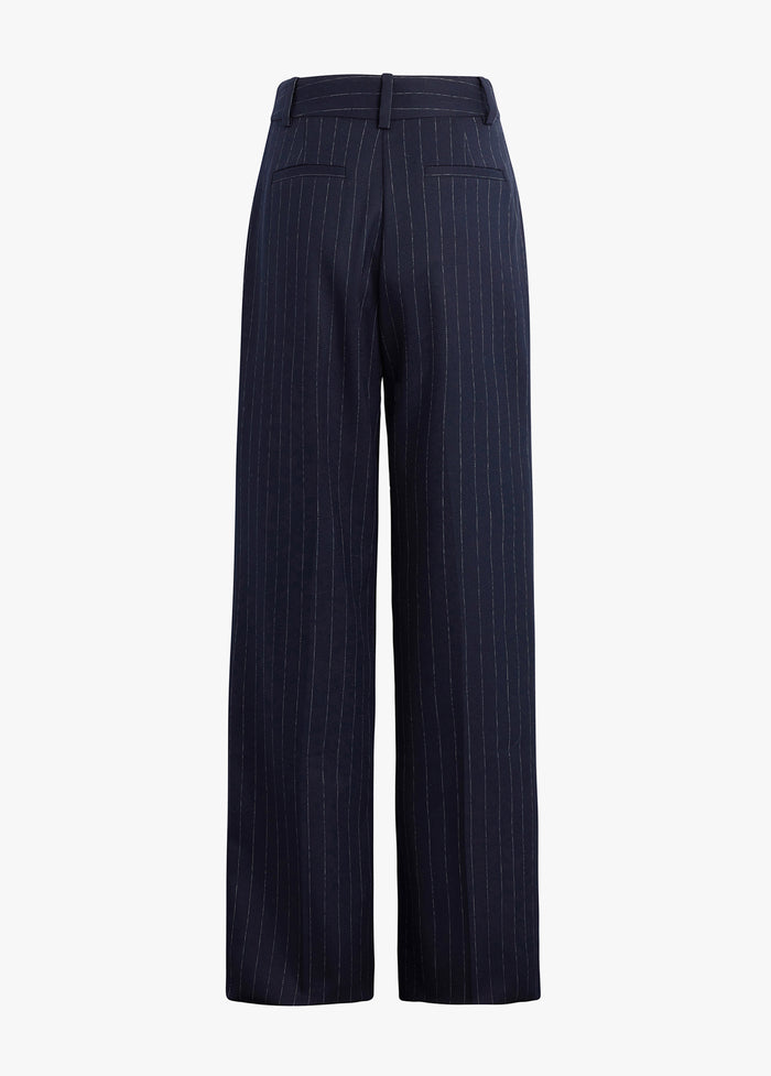 navy pinstripe