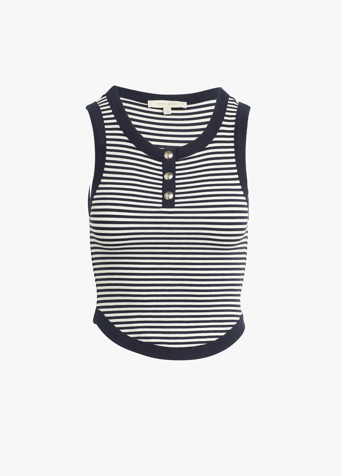 navy white stripe
