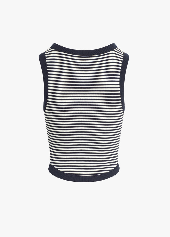 navy white stripe