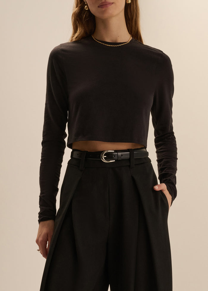 THE LONG SLEEVE LAURA CROP TOP