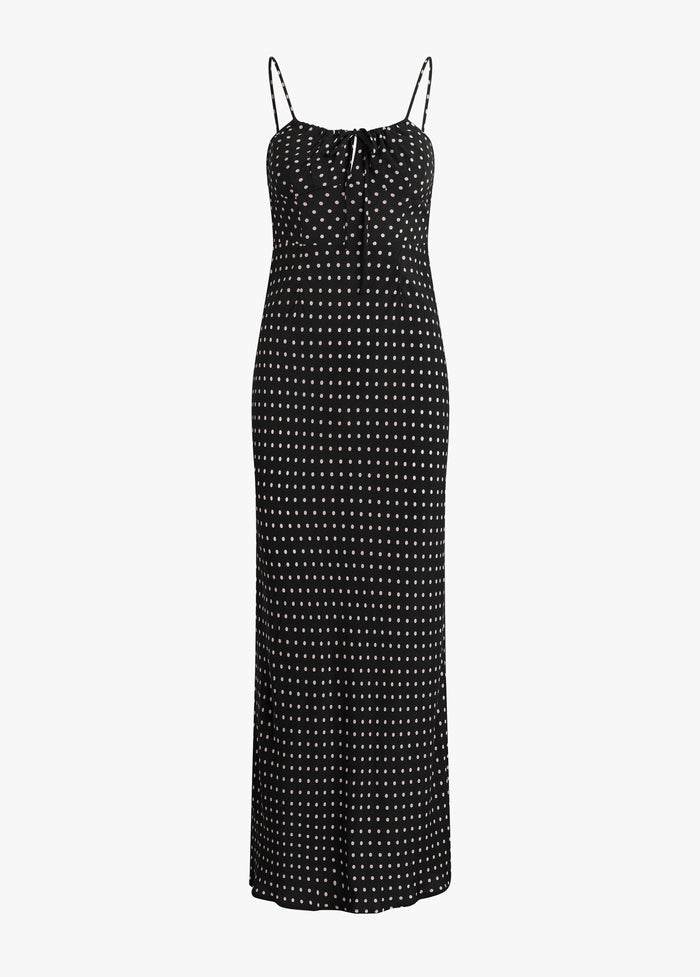 black ivory ditsy dot