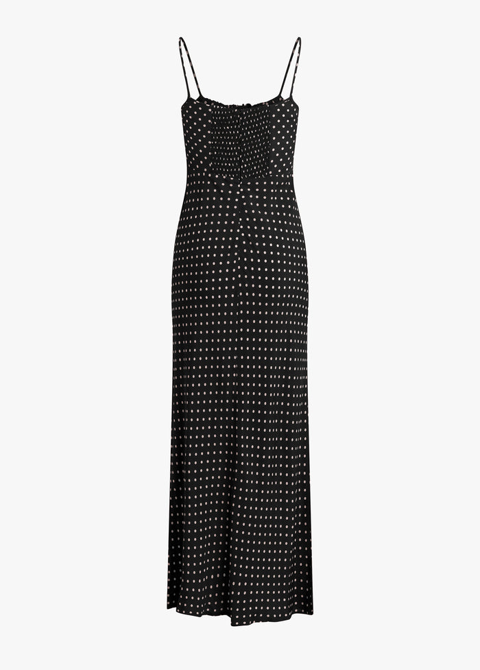 black ivory ditsy dot