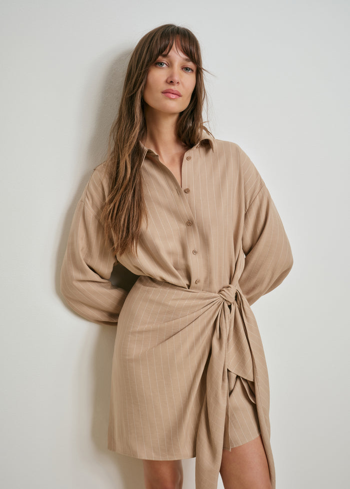 desert khaki pinstripe