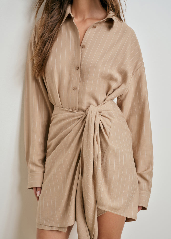 desert khaki pinstripe