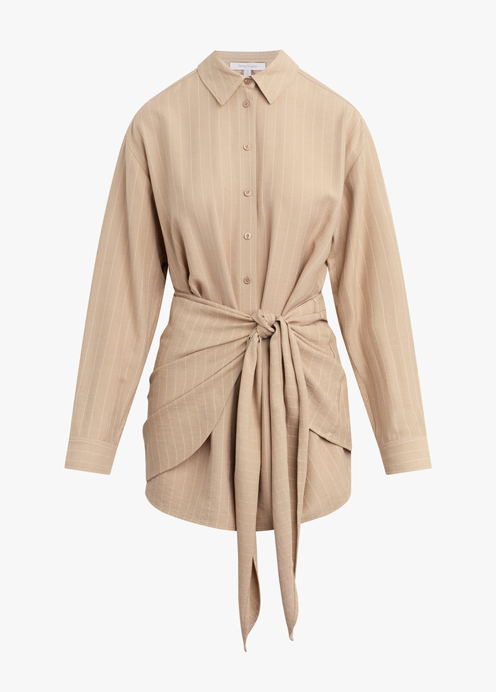 desert khaki pinstripe