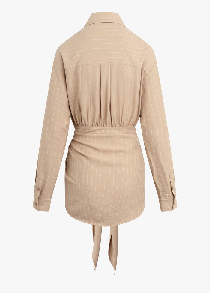 desert khaki pinstripe