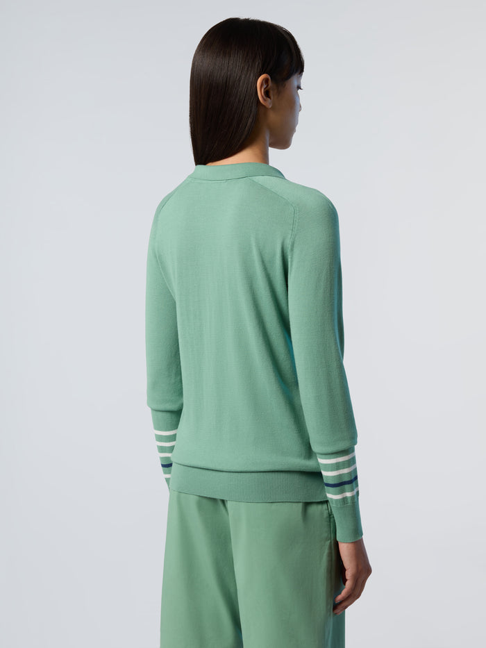4 | Malachite green | v-neck-polo-14gg-knitwear-095501