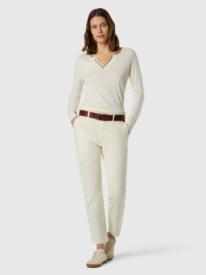 5 | Marshmallow | v-neck-polo-14gg-knitwear-095536