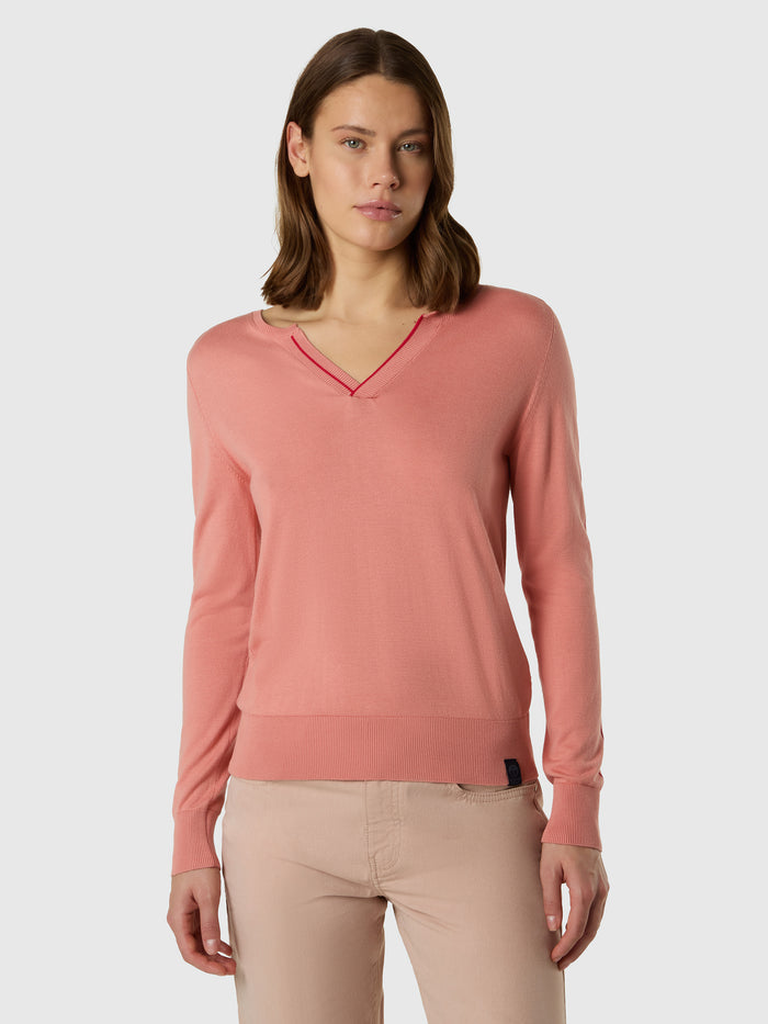 1 | Coral haze | v-neck-polo-14gg-knitwear-095536