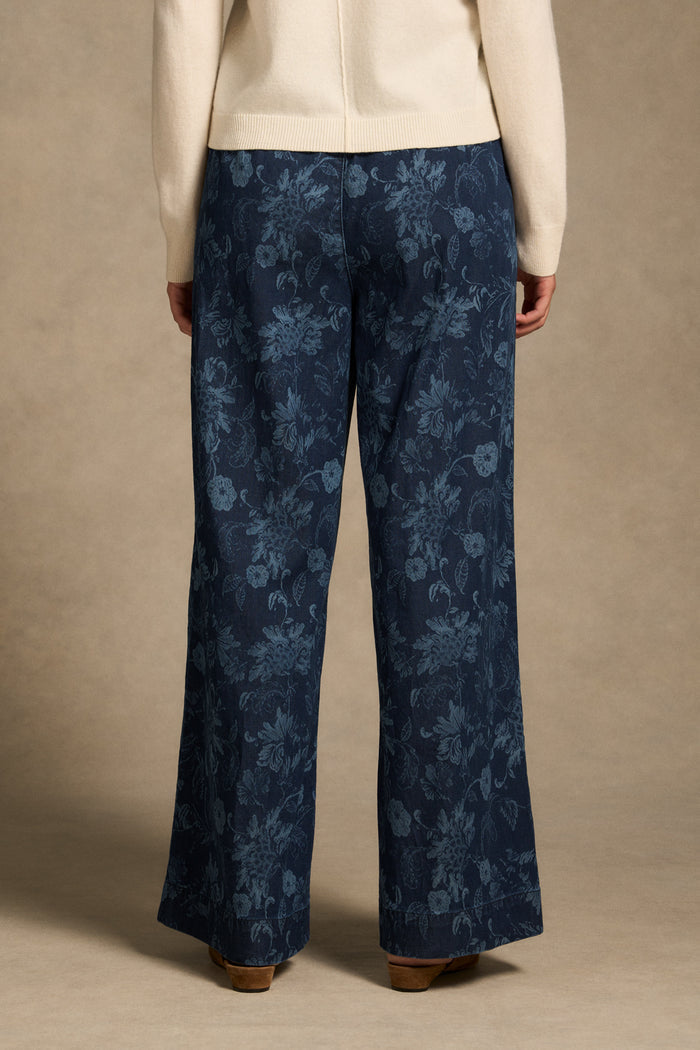 Wide Leg Jeans - Sienna Laser Print