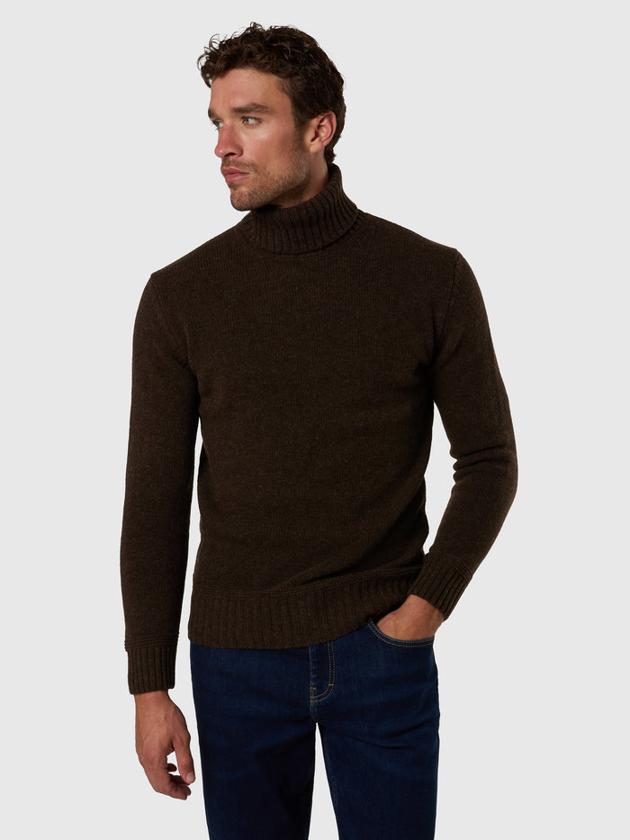 1 | Espresso melange | turtle-neck-7gg-knitwear-699594