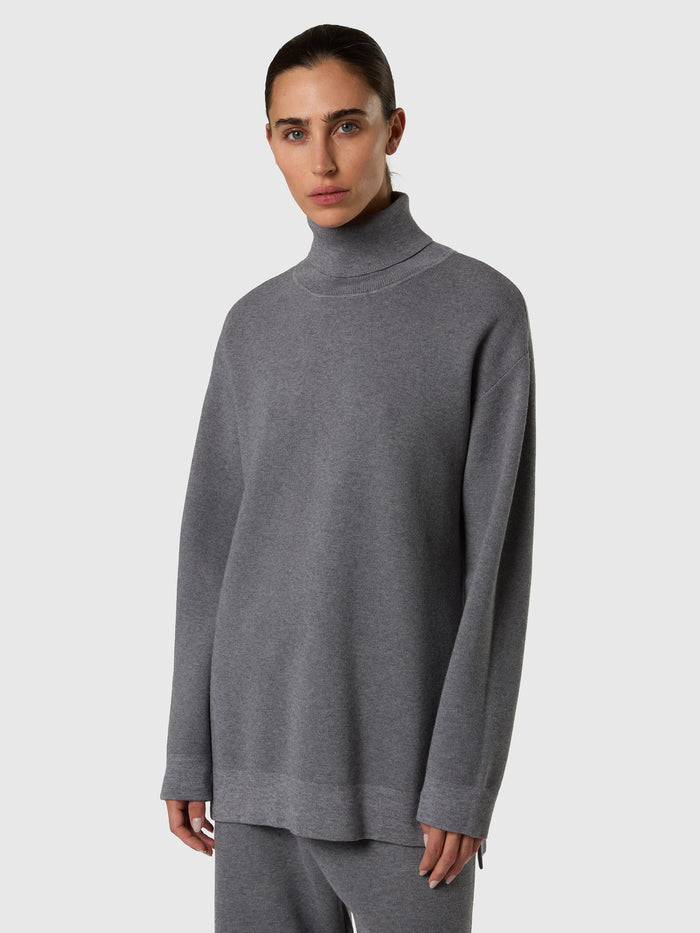 1 | Medium grey melange | turtle-neck-12gg-knitwear-095557