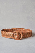 Woven Leather Belt – Light Tan