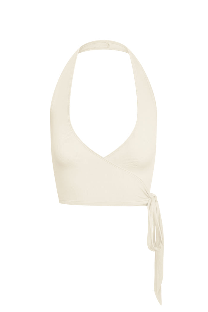 Yosemite Sleeveless Top - Ivory Lightweight Rib