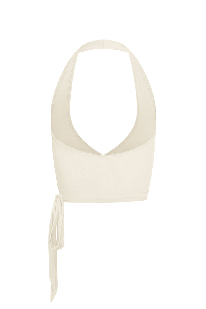 Yosemite Sleeveless Top - Ivory Lightweight Rib