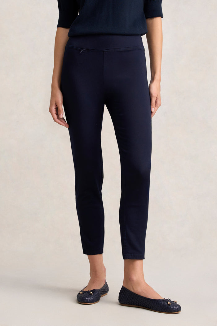 Zip Detail 7/8th Pant - Navy